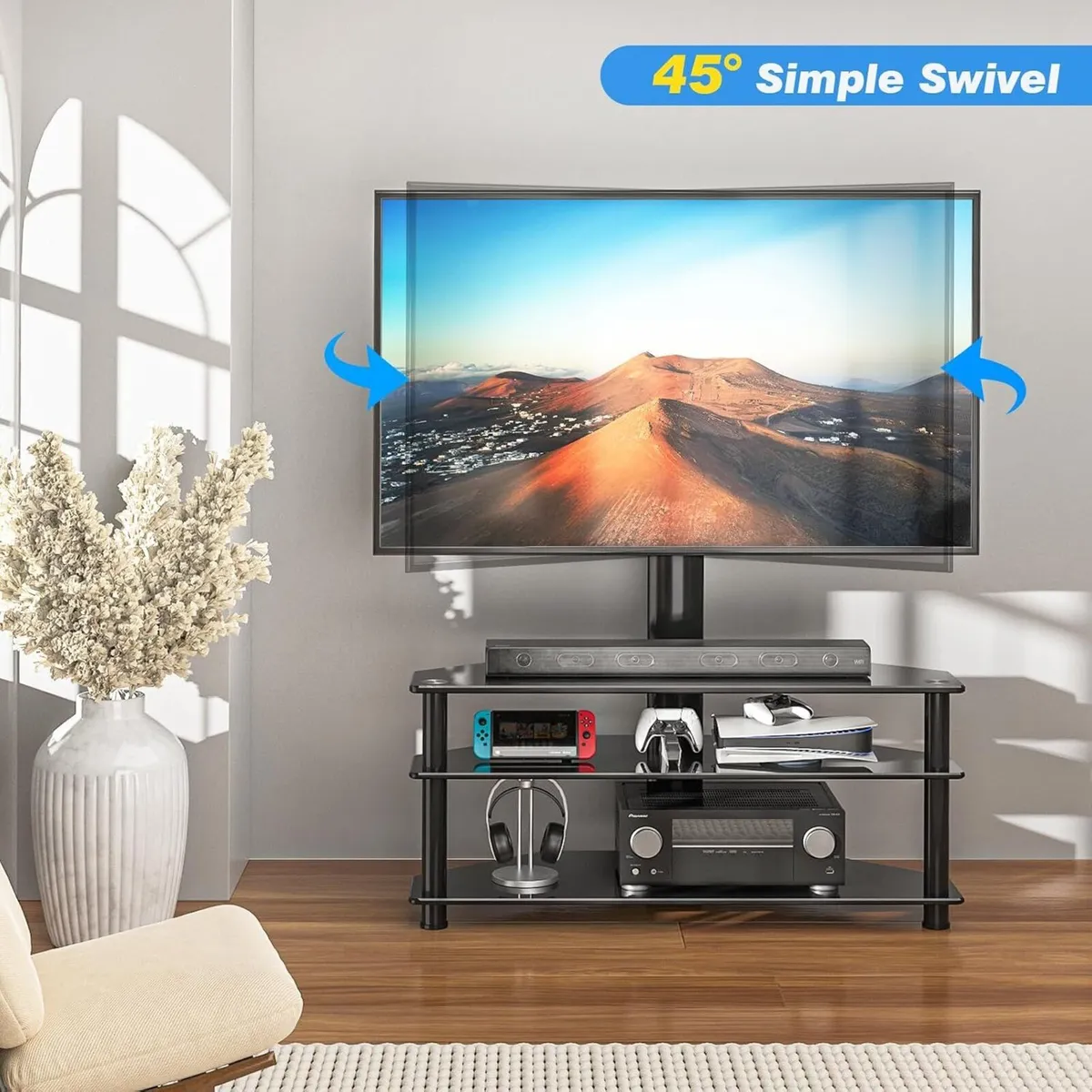 Corner TV Stand for 32-70 Inch LED LCD - Image 2