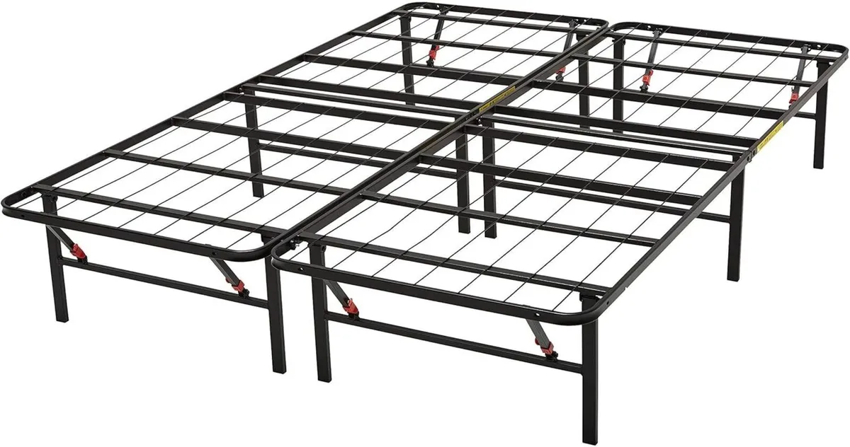 Foldable Platform Bed Frame Tool-Free Assembly - Image 1