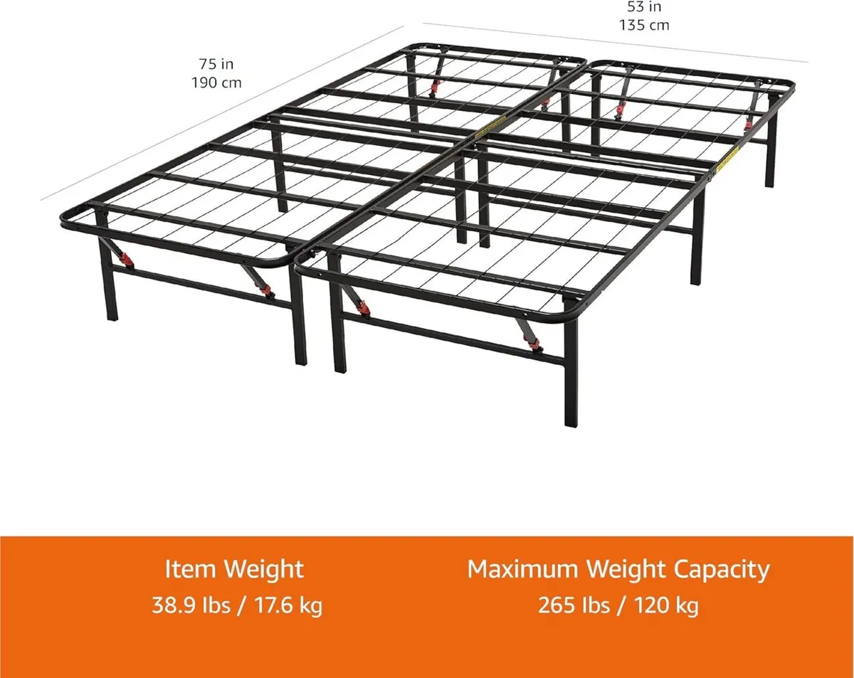 Foldable Platform Bed Frame Tool-Free Assembly - Image 2