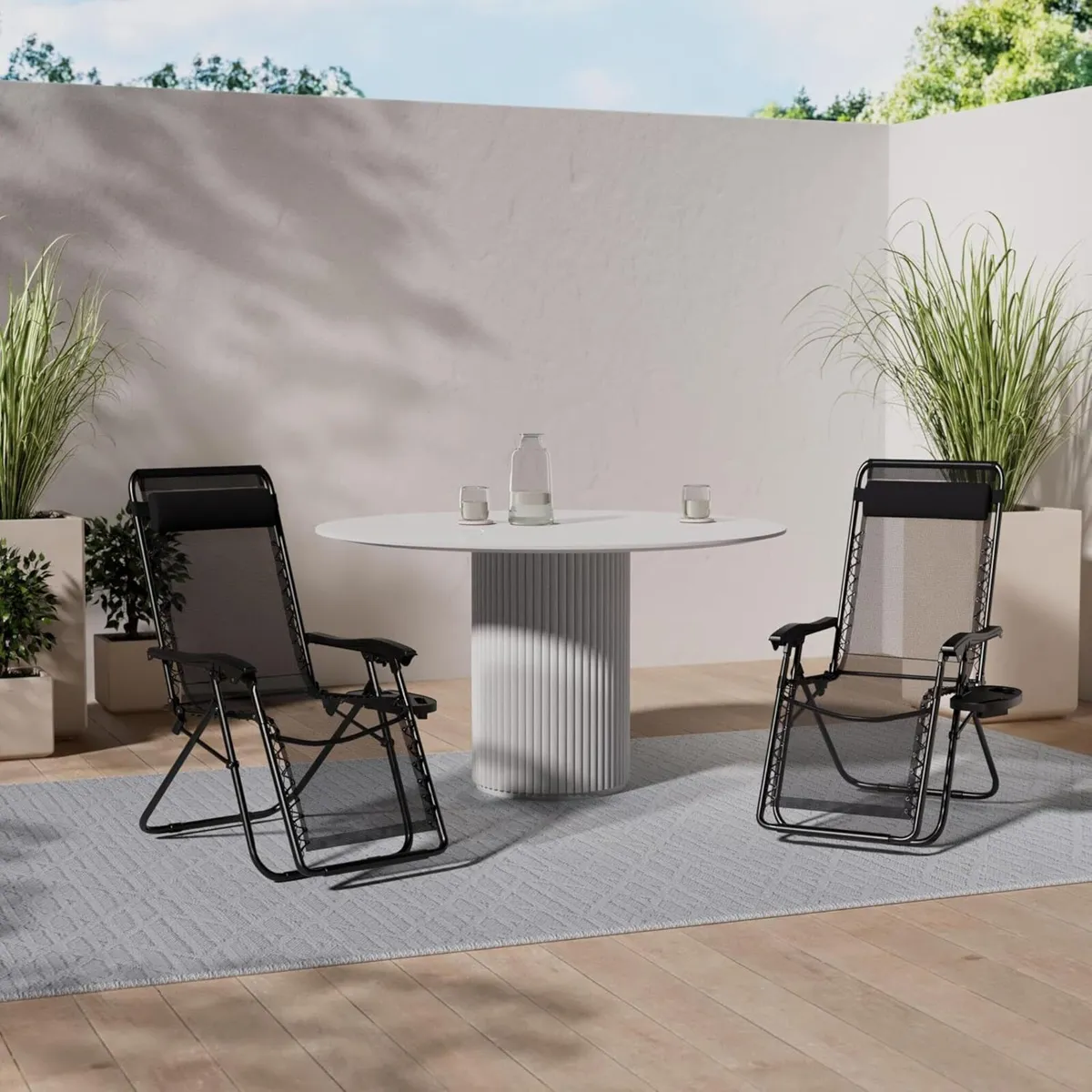 Zero Gravity Chair Folding Sun Loungers Recliner - Image 2