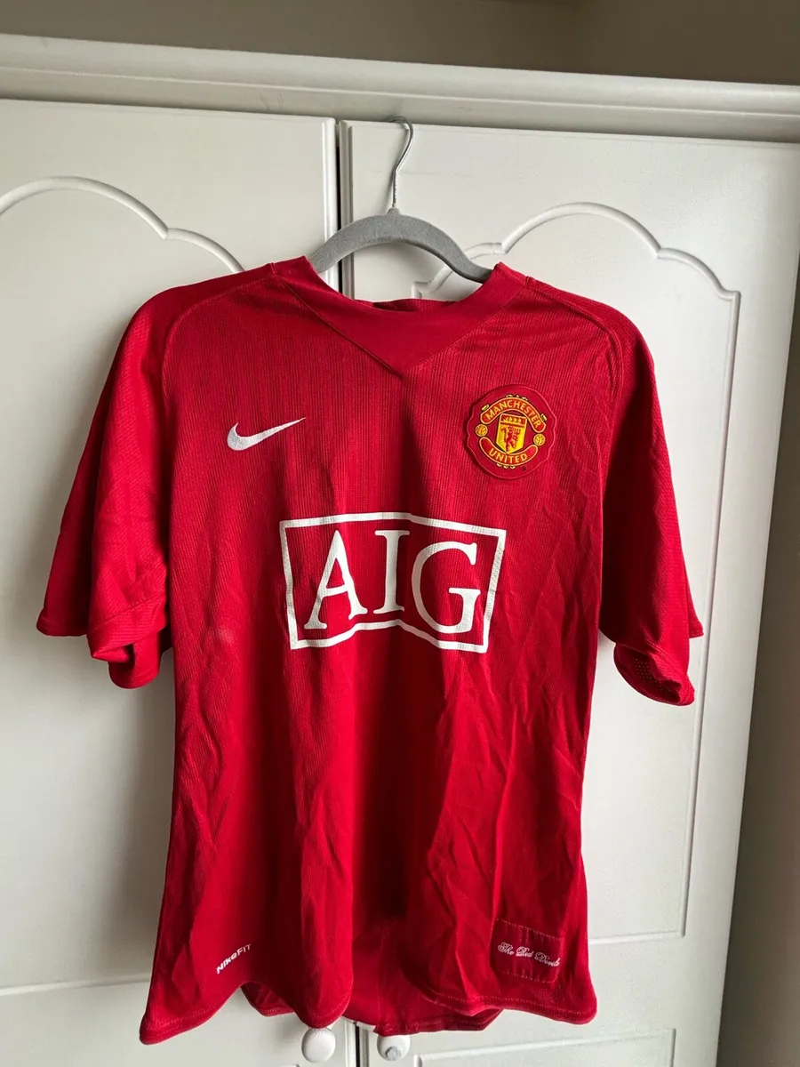 Man United Authentic 2007-2008 Home Shirt - Image 1