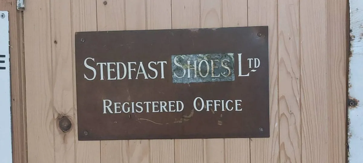 Vintage brass business sign - Image 2