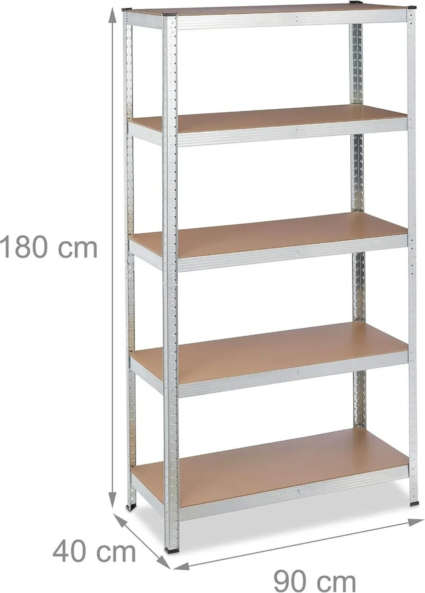 2 X Heavy Duty Shelving Unit 180x90x40CM - Image 3