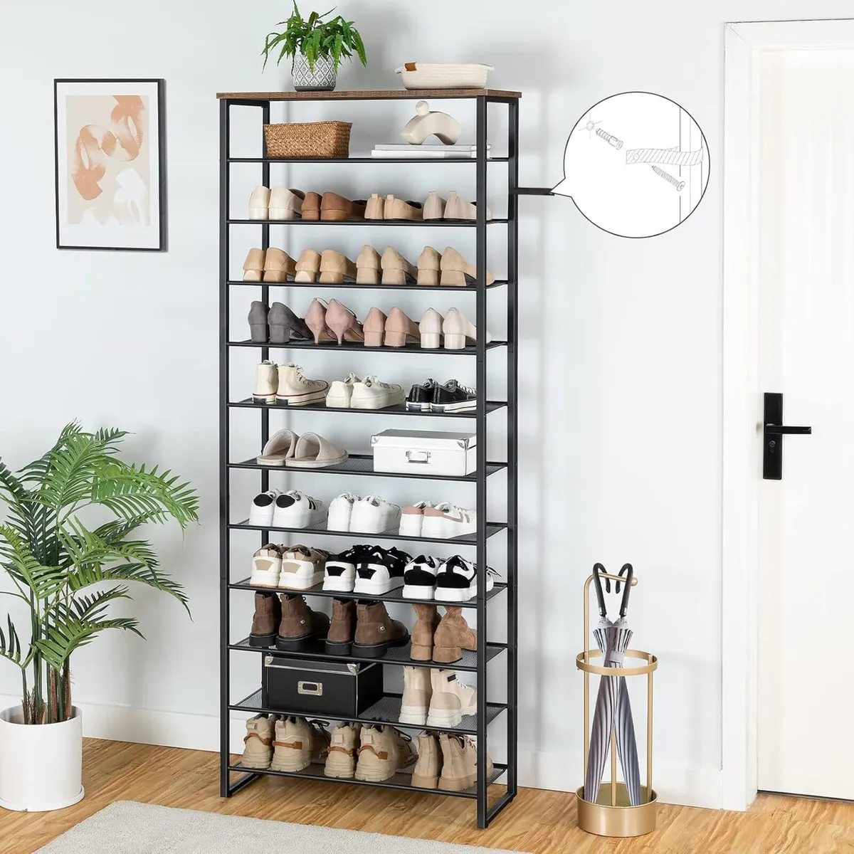 Shoe Rack Large Capacity 12-Tier Storage - Image 2