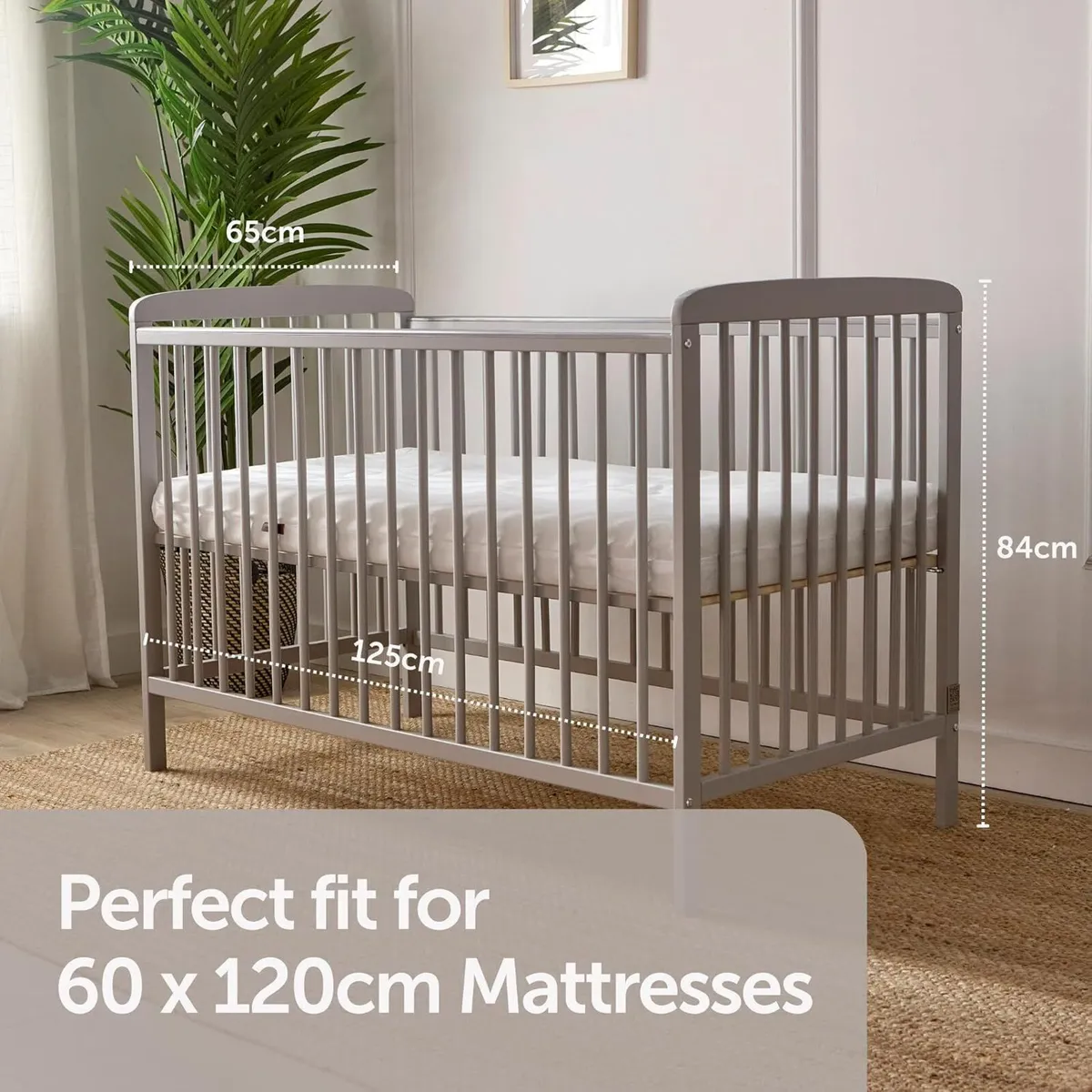 Baby Cot Bed Mattress Not Included for Sheets - Image 2
