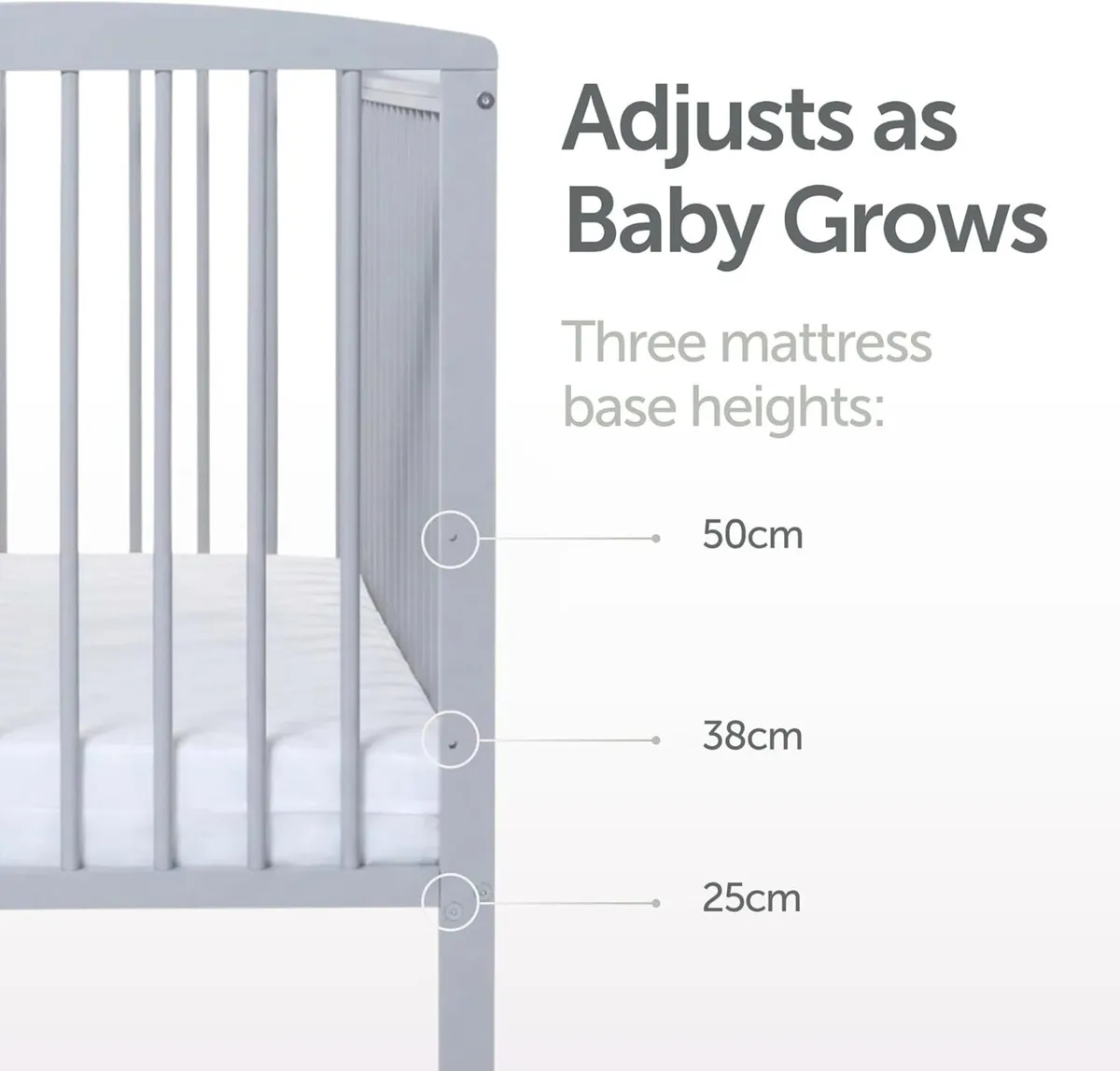 Baby Cot Bed Mattress Not Included for Sheets - Image 4