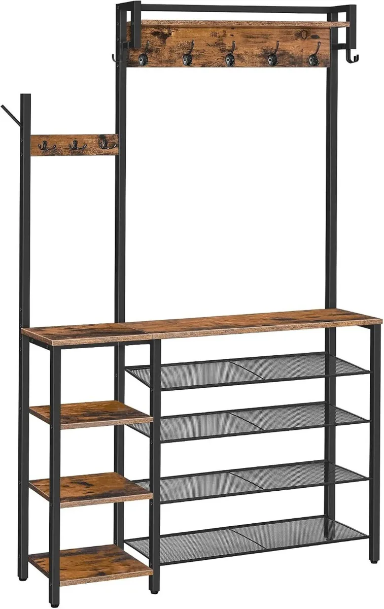 Coat Stand Rack with Shoe Storage Hallway - Image 1