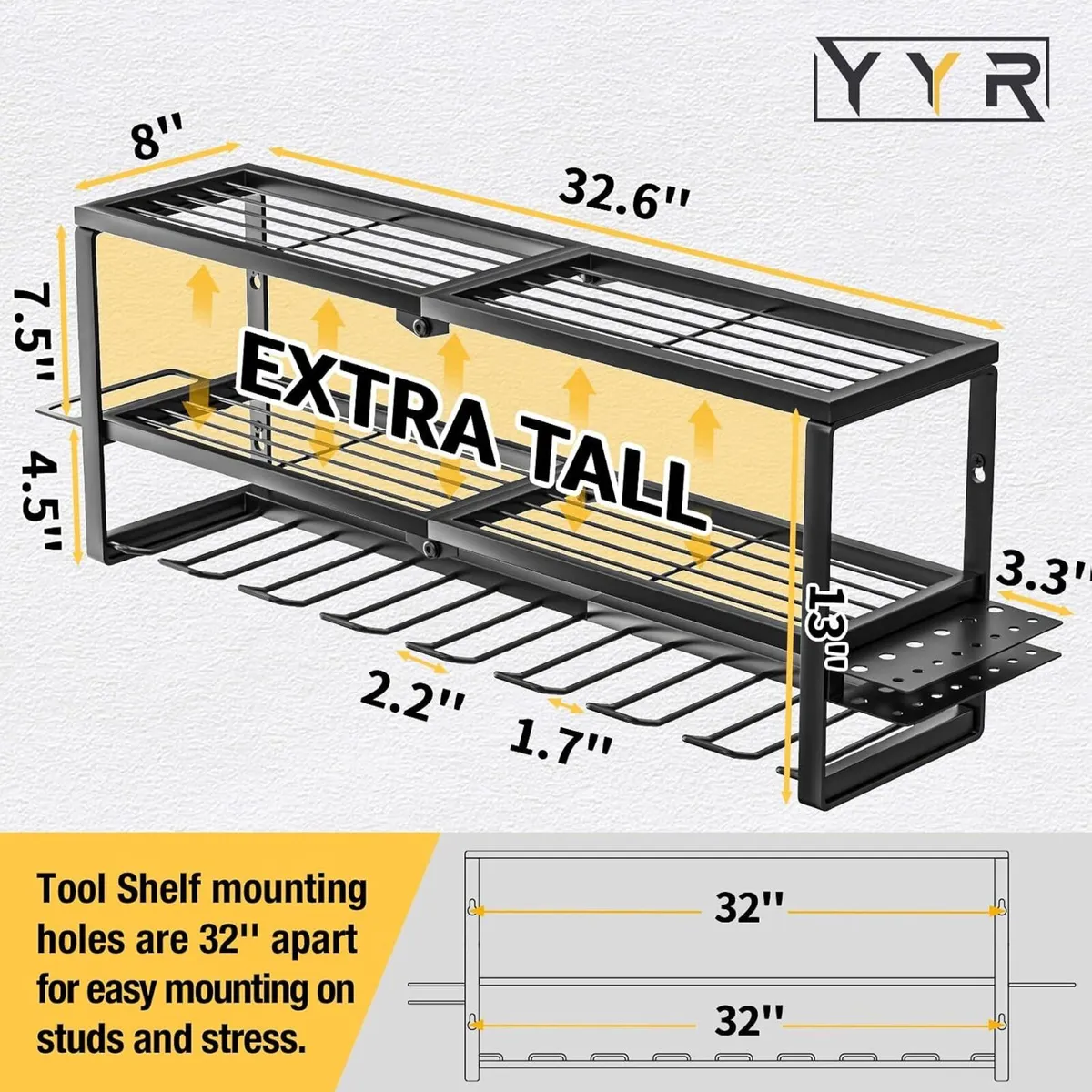 Heavy Duty Power Tool Organiser Wall Mount - Image 2
