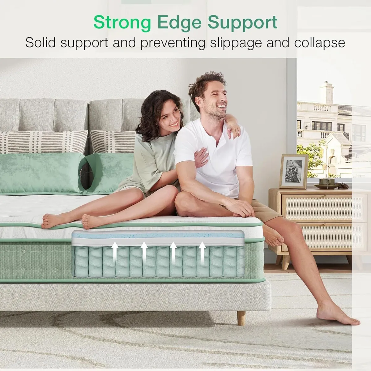 Bed Mattresses 3-Zone Gel Memory Foam Pocket - Image 4