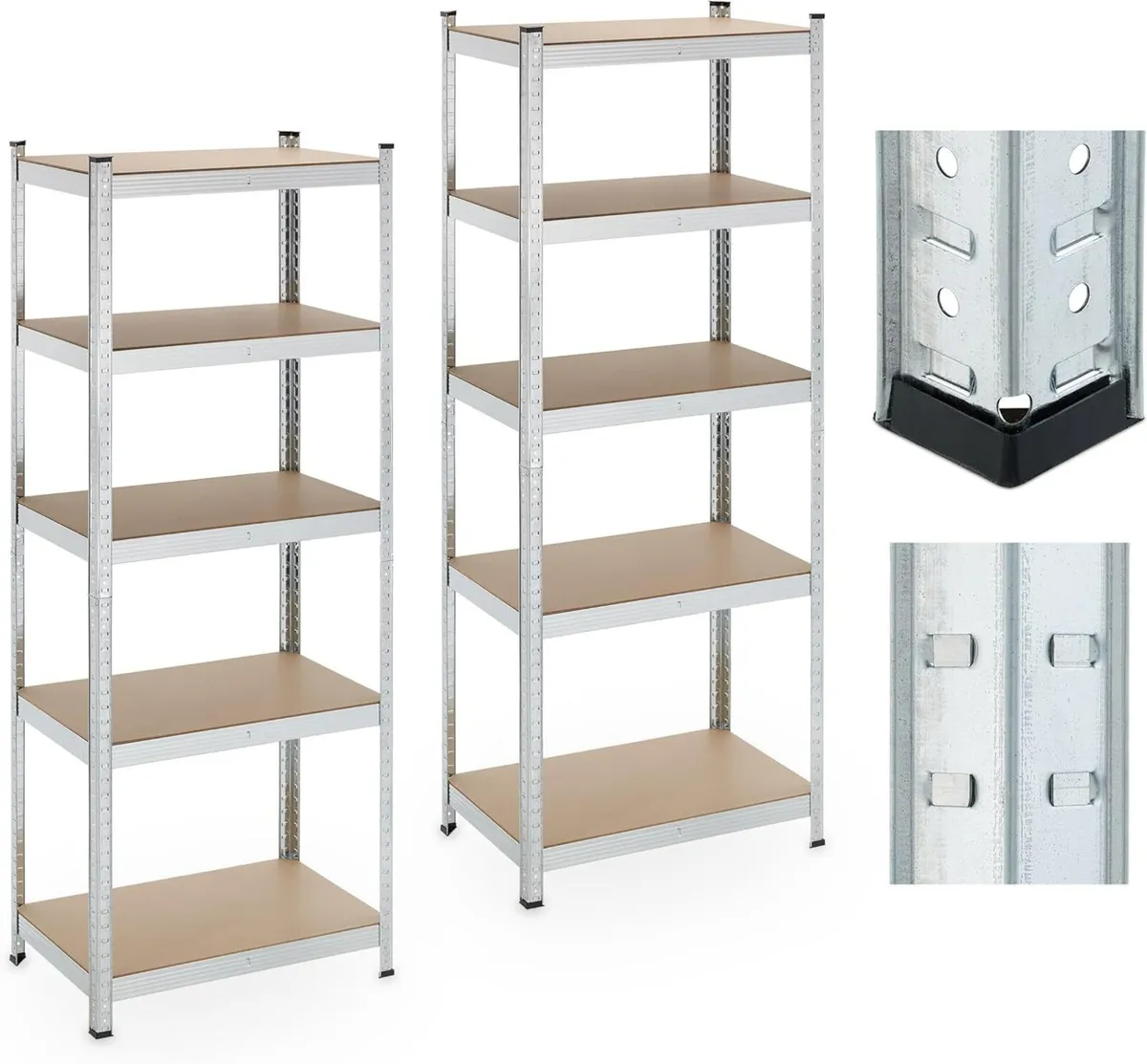 2x Heavy-Duty Storage Shelf Plastic 10% - Image 1
