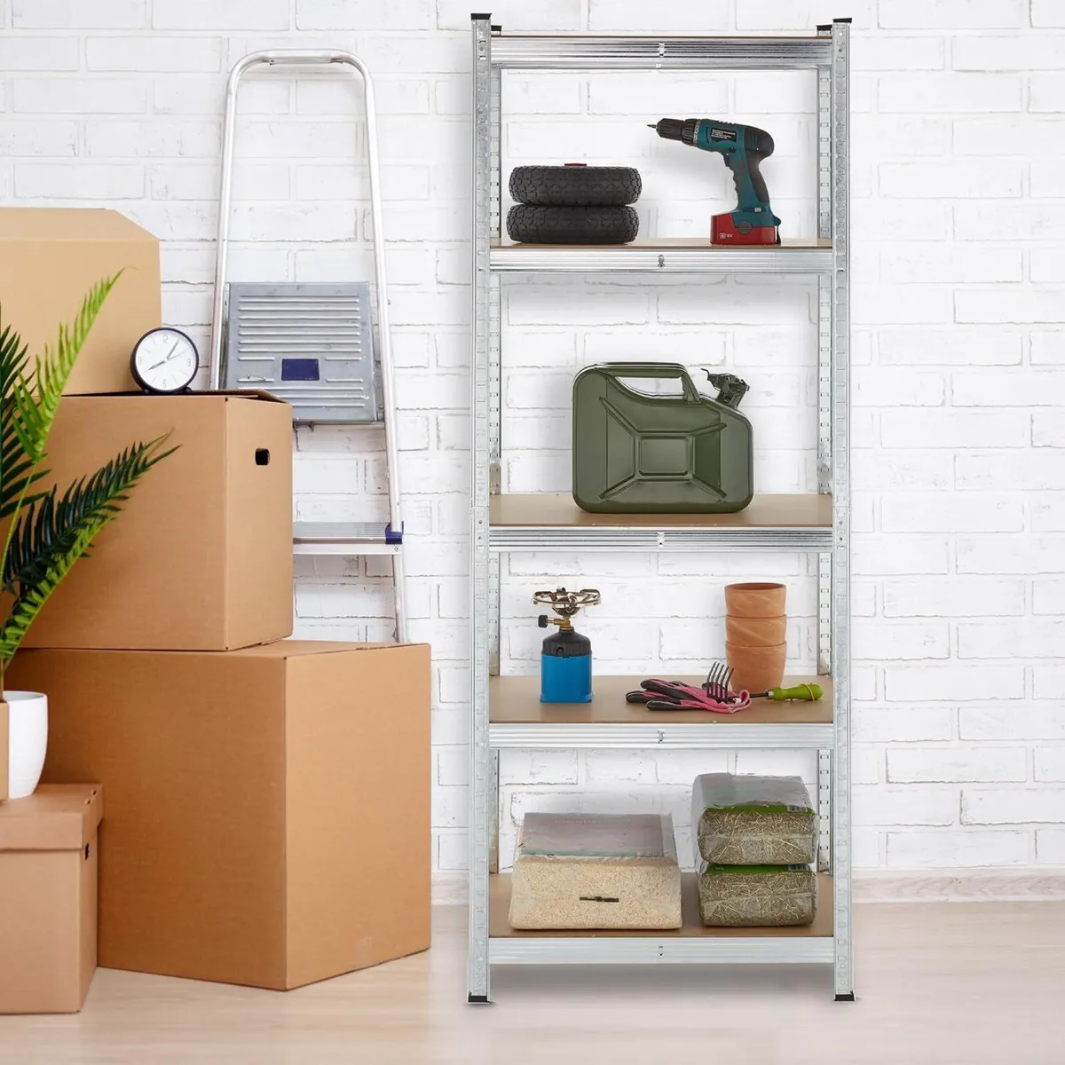 2x Heavy-Duty Storage Shelf Plastic 10% - Image 2