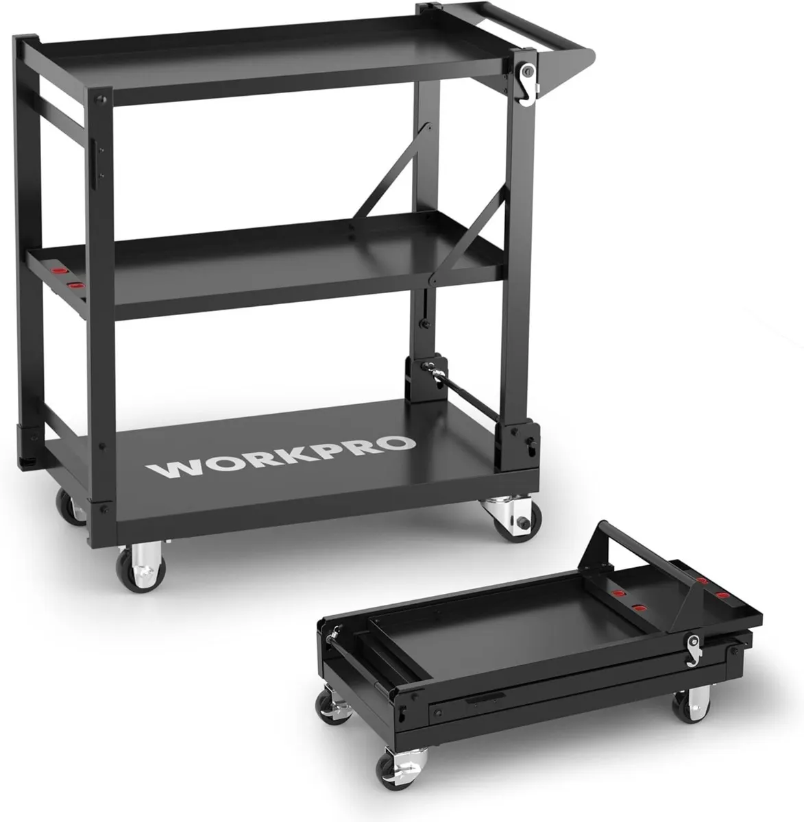 3-In-1 Folding Steel Service Cart 135KG Capacity - Image 1