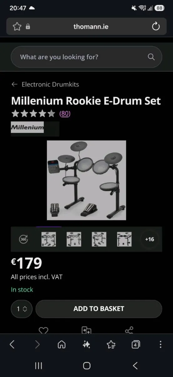 Millennium Rookie Electric Drum Kit - Image 2