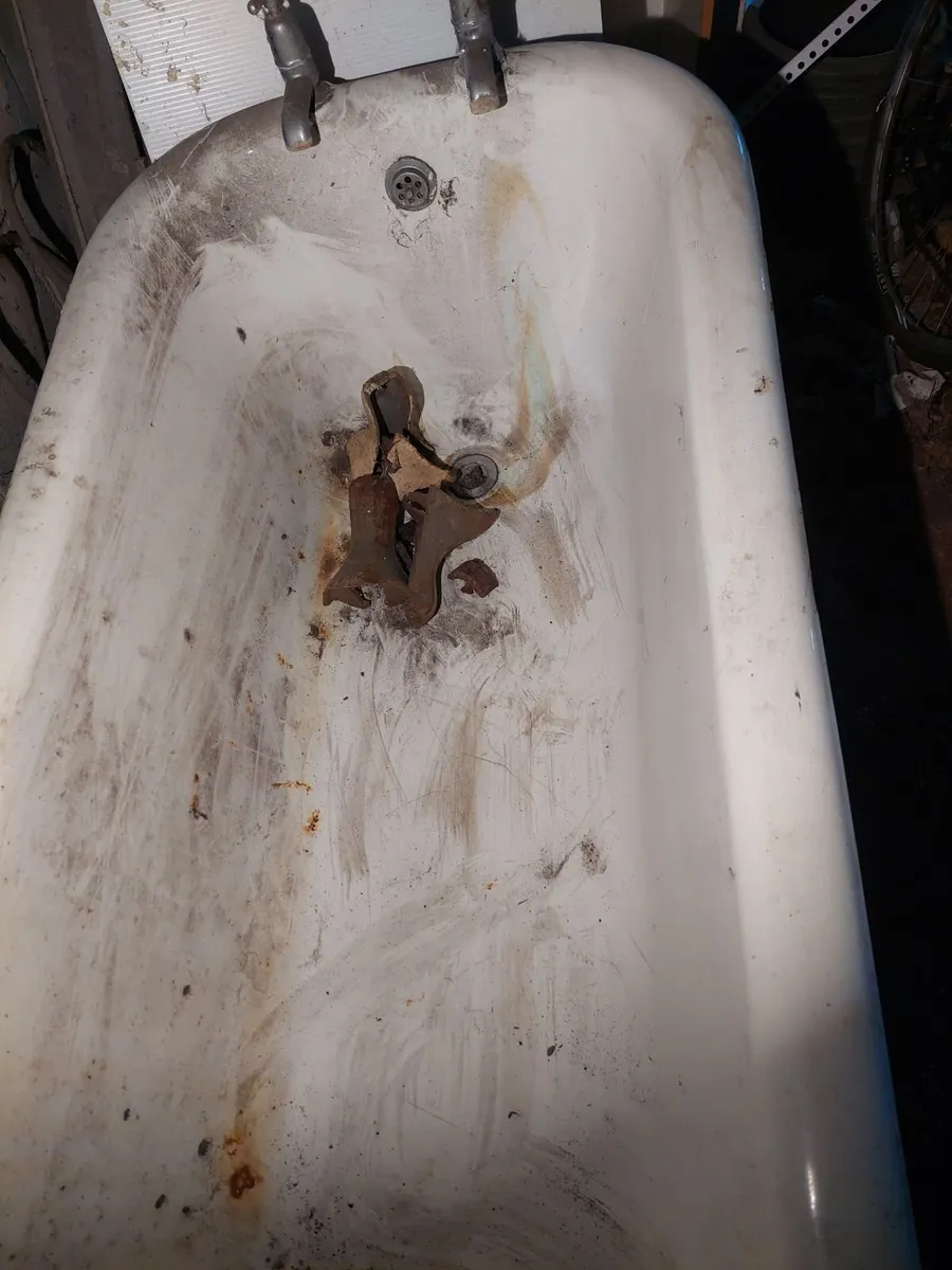 old cast iron bath