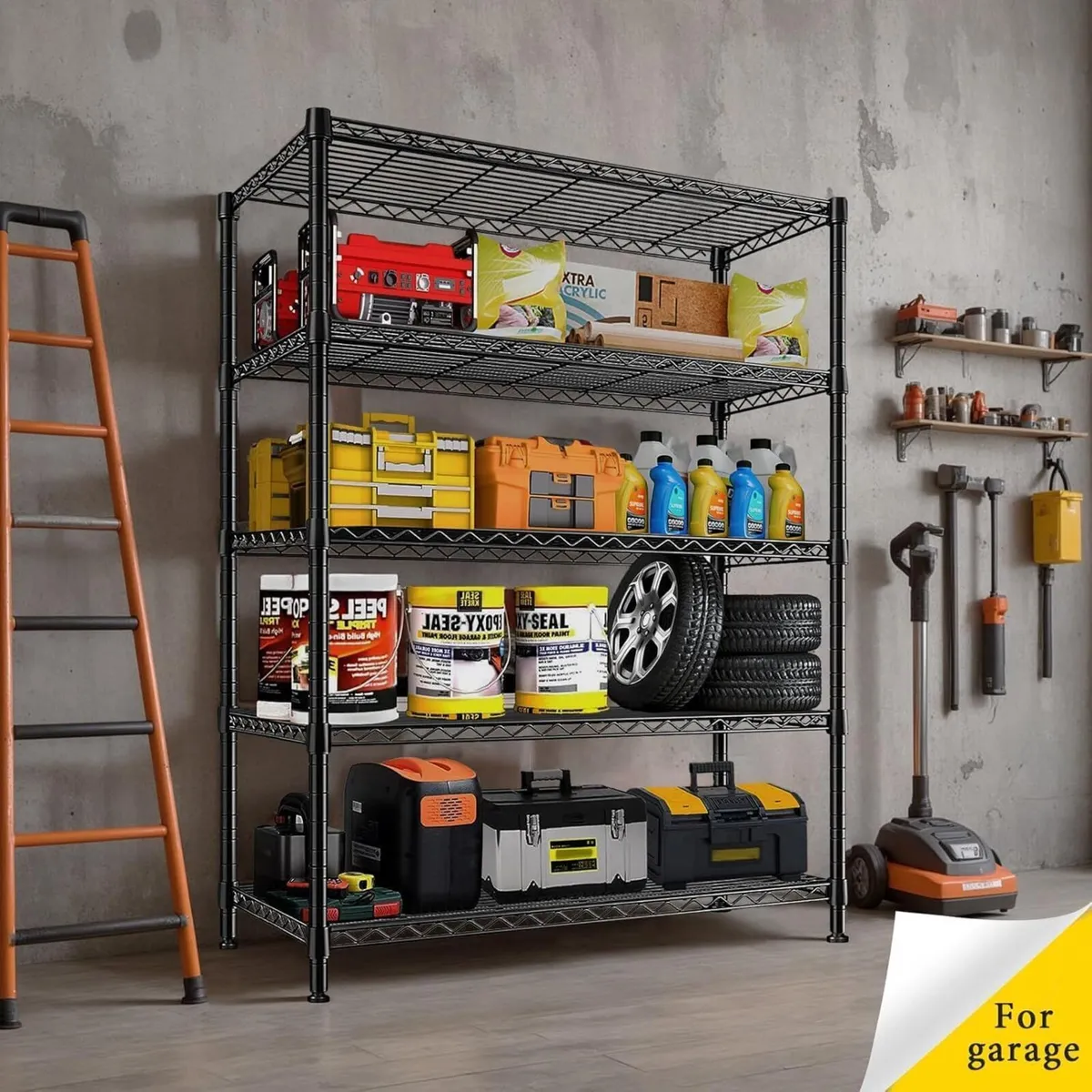 5-Tier Storage Shelf Heavy Duty Shelving Unit 115 - Image 2