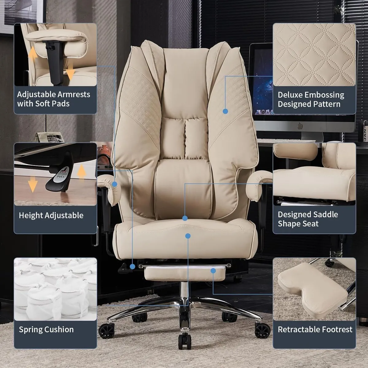 Heavy Duty Executive Office Chair 200KG Big Tall - Image 3