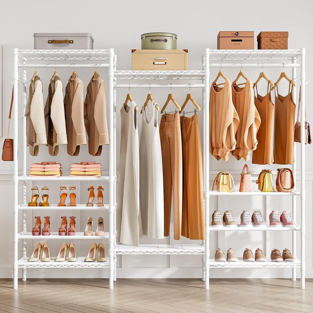 Heavy Duty Clothes Rail with Shoe Rack Adjustable - Image 2