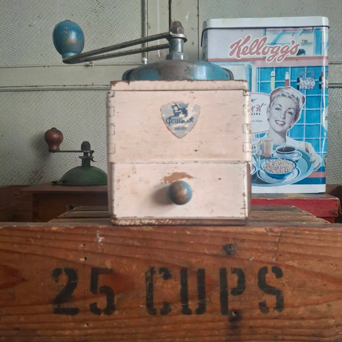1950s Peugeot Freres Coffee Grinder - Image 1