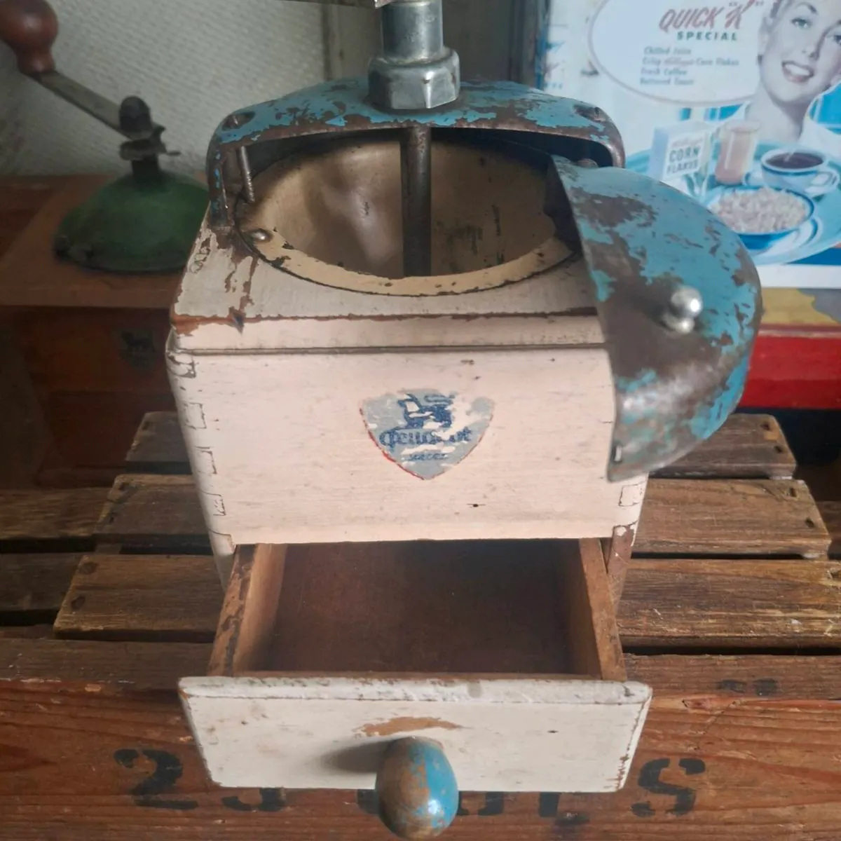 1950s Peugeot Freres Coffee Grinder - Image 3