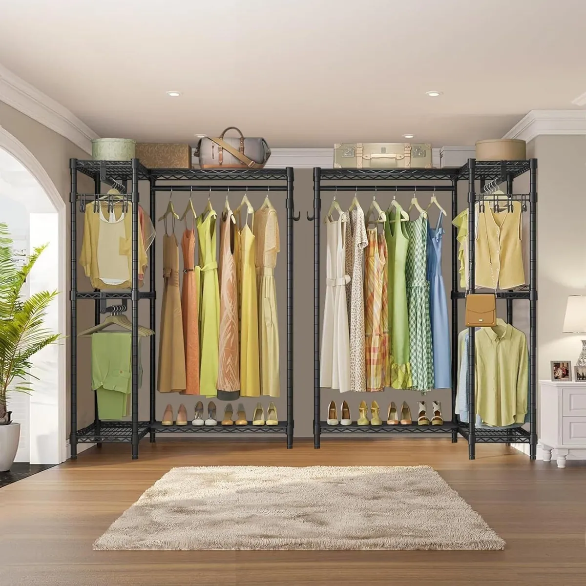 Heavy Duty Clothes Rail for Corner with Hanging - Image 2