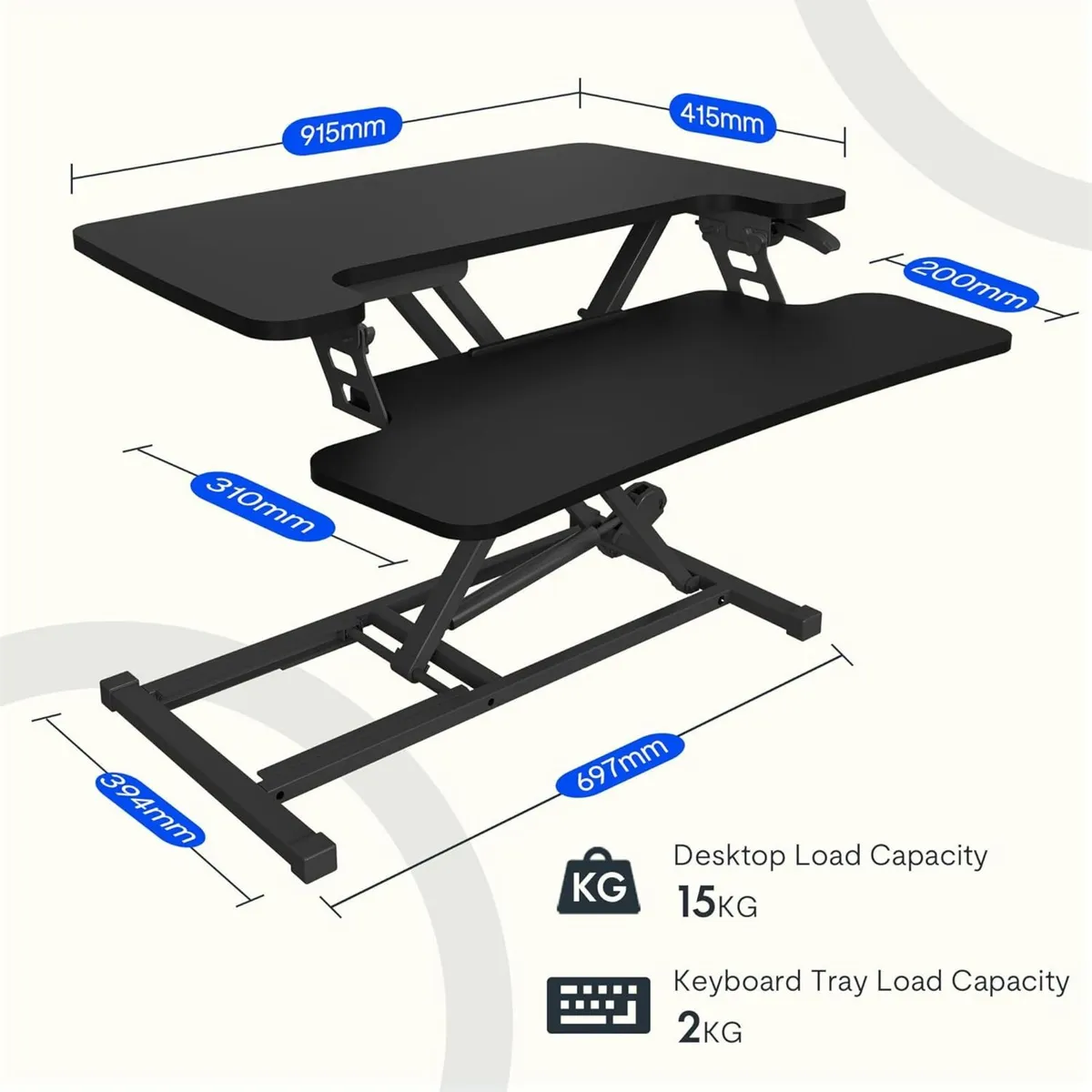 Standing Desk Converter Sit to Stand Up Riser - Image 3