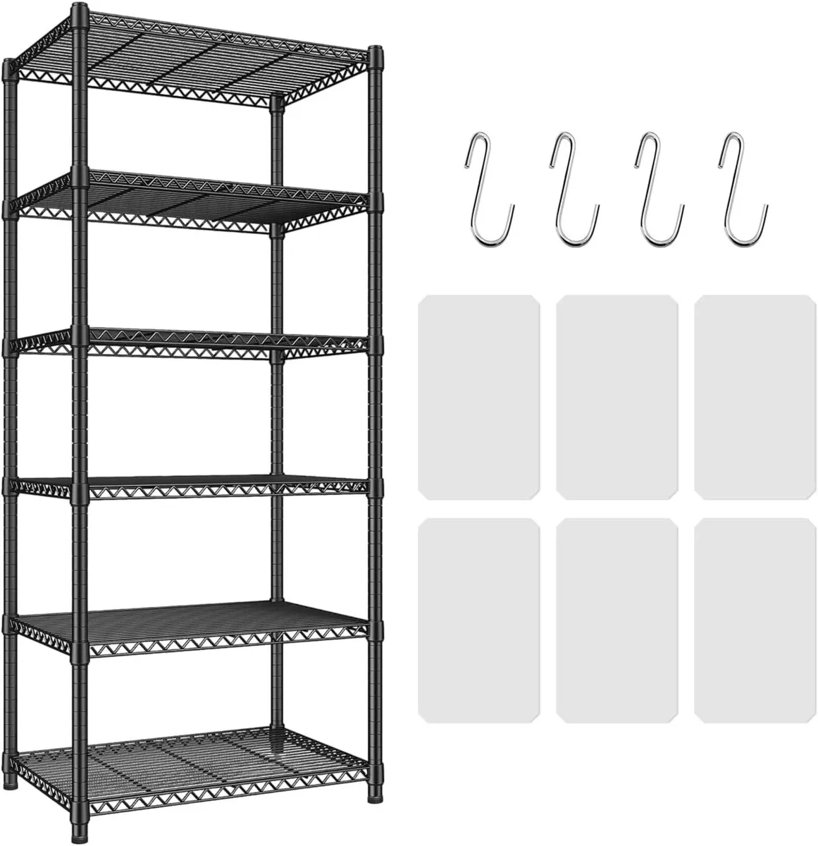 6-Shelf Storage Rack Unit with Height Adjustable - Image 4