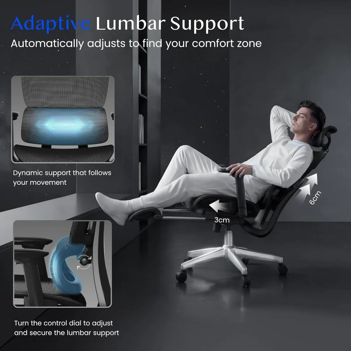 Ergonomic Office Chair Executive Mesh Desk Swivel - Image 4
