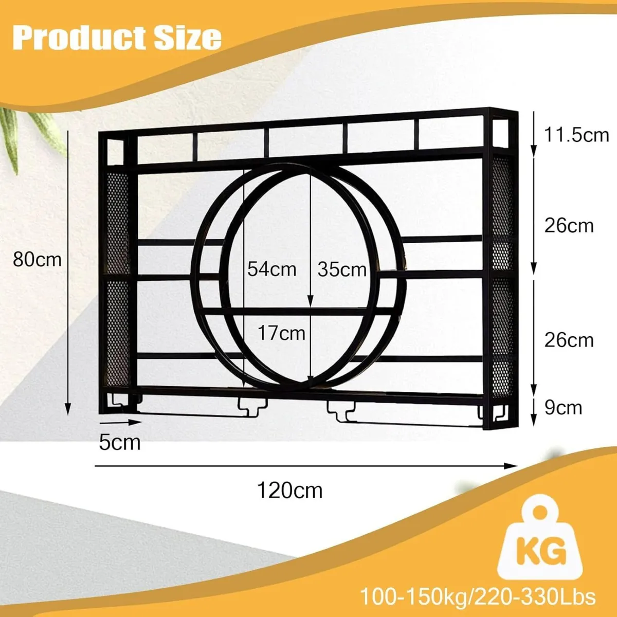 120CM Wine Rack Wall Mounted 3-Tiers Iron - Image 3
