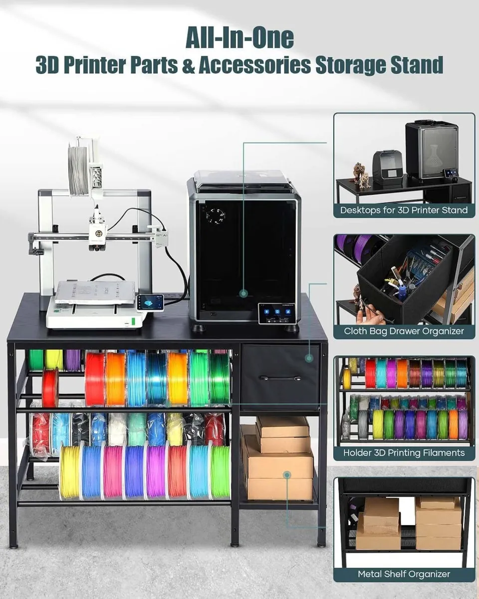 3d Printer Stand with Filaments Storage Table - Image 2