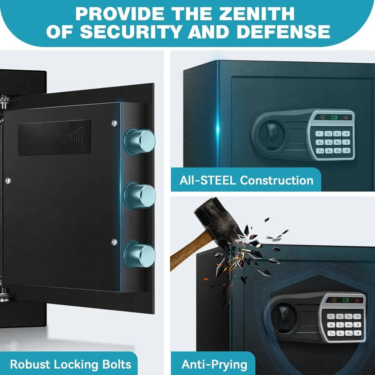 35L Fireproof Waterproof Safe Digital Keypad LED - Image 4
