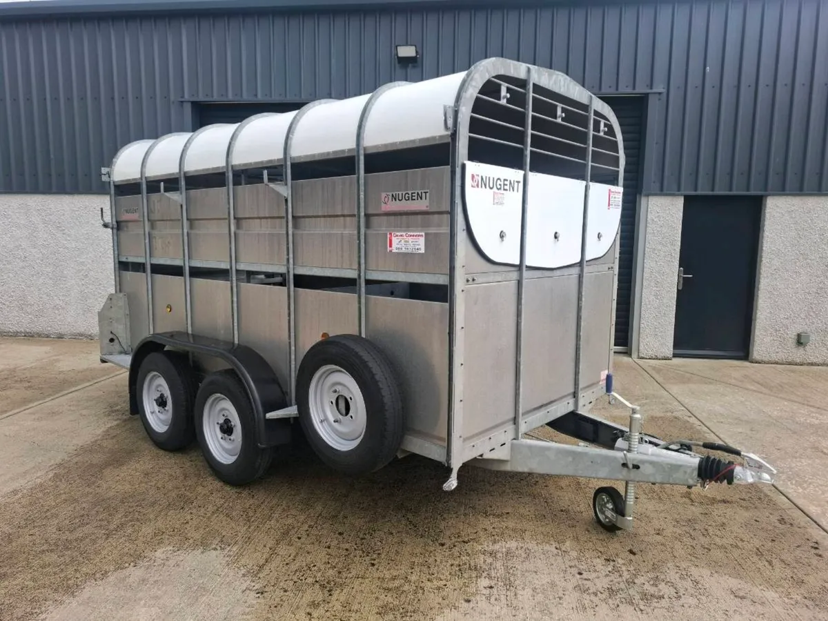 Nugent 12ft x 6ft livestock trailer AS NEW - Image 1