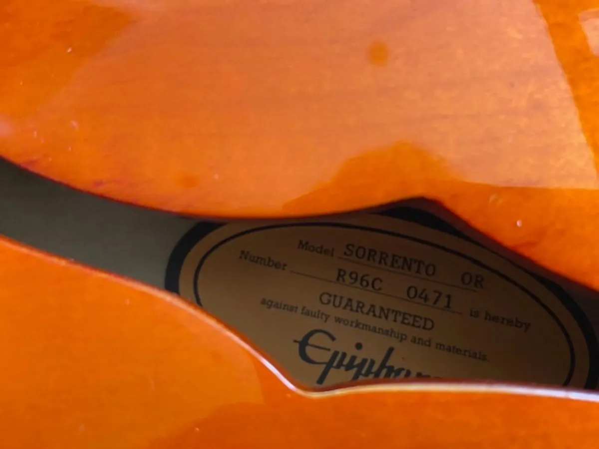 Guitar, Eppiphone Sorrento with case - Image 3