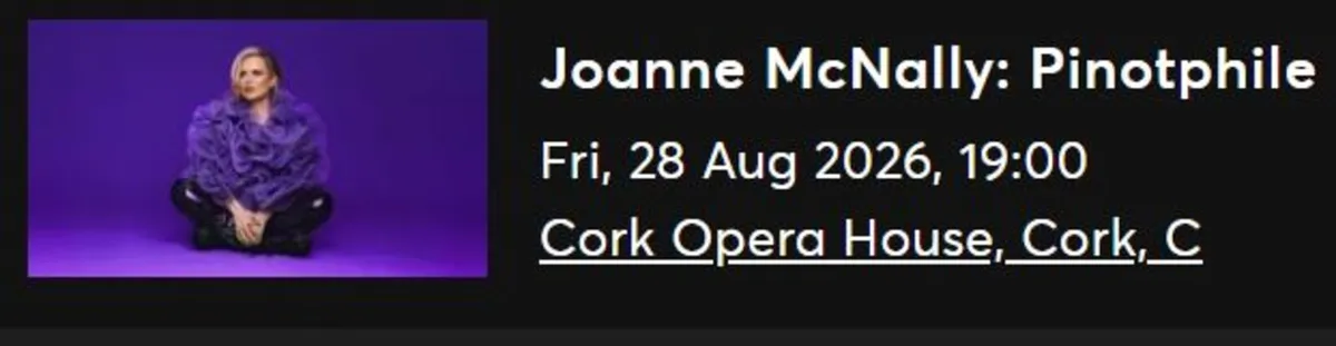 Joanne McNally tickets Cork Opera House