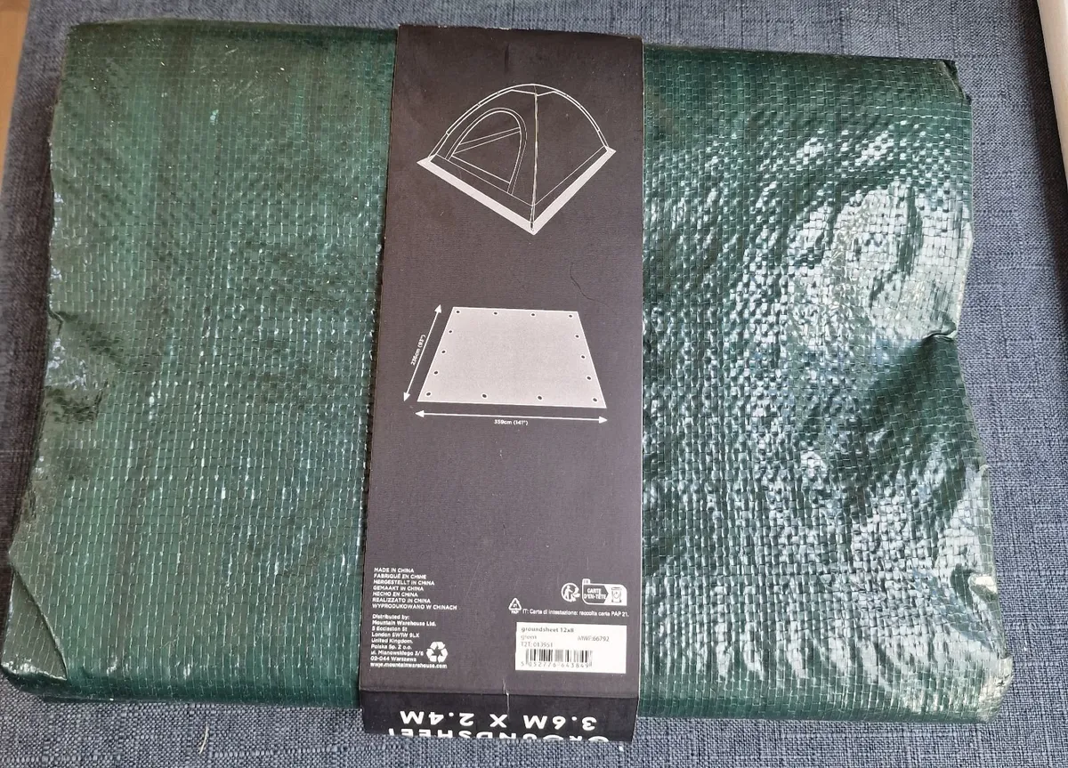 Green groundsheet for Camping - Image 2