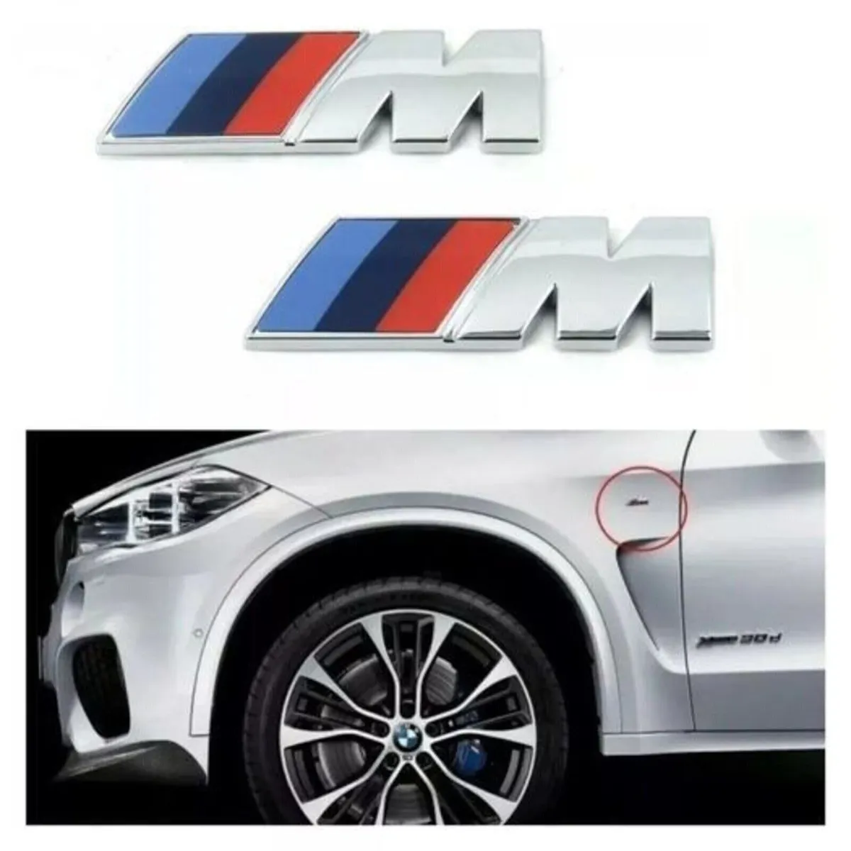 2 x BMW M Sport small wing badges - FREE POST - Image 1