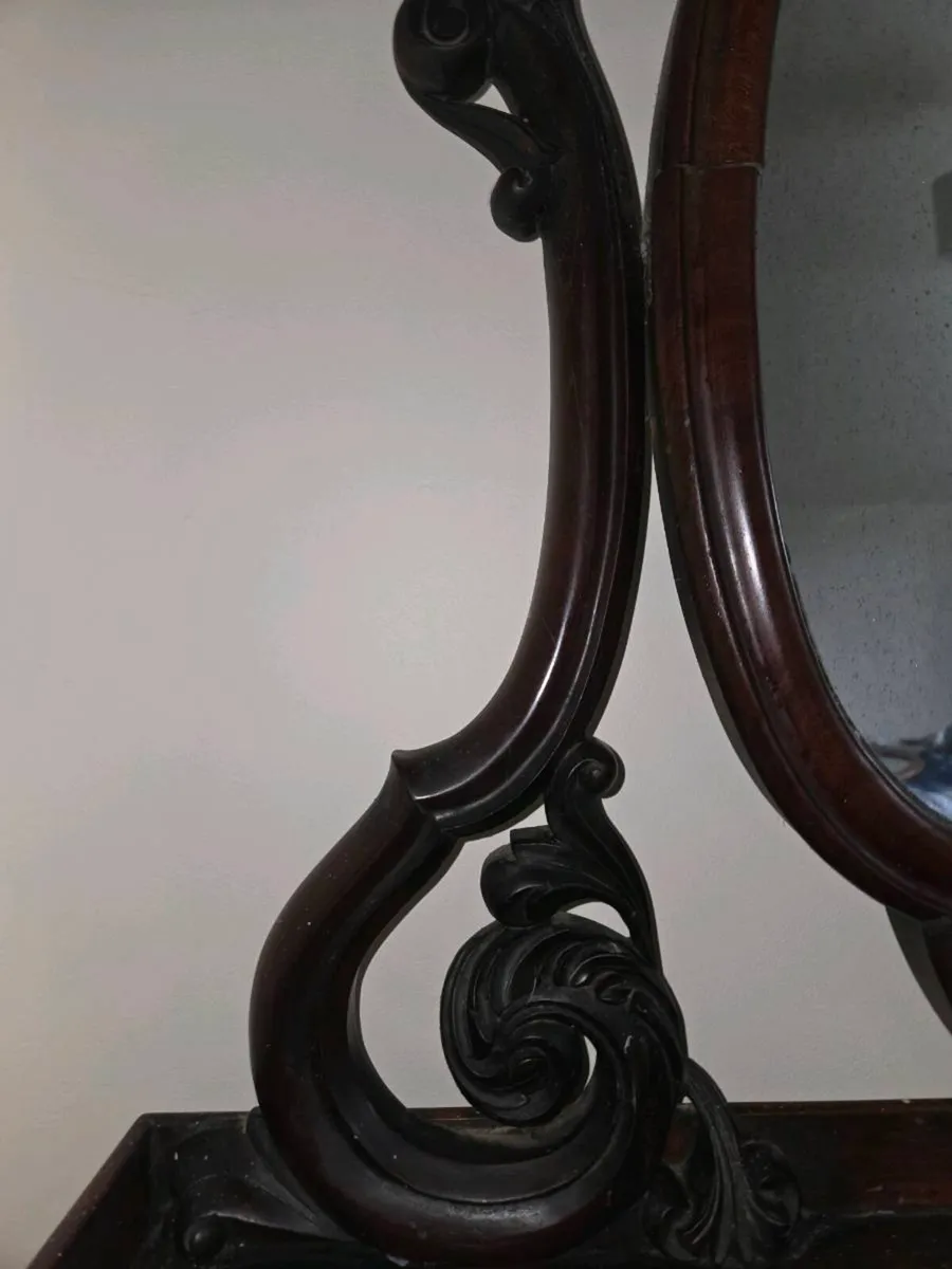 Walnut antique dresser - Image 4