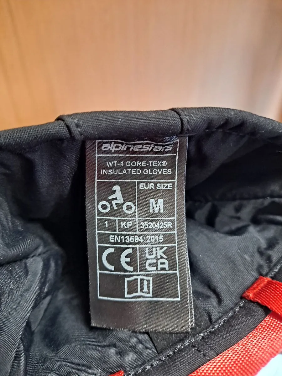 Alpinestars WT-4 GORE-TEX gloves size M - Image 2