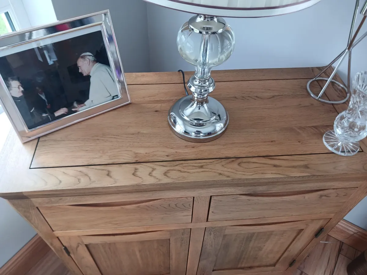 Solid Oak 2-Drawer, 2-Door Cabinet / Sideboard - Image 2