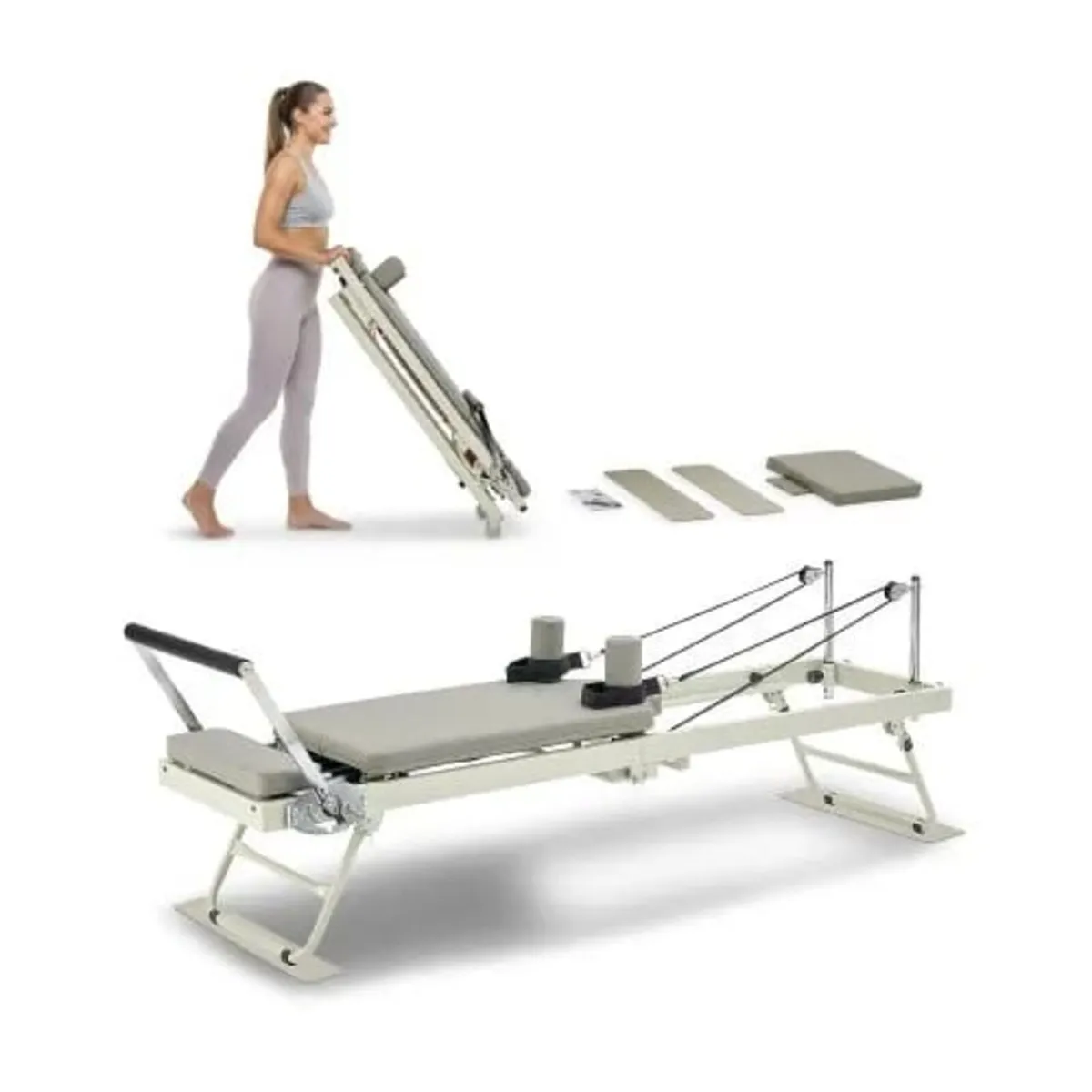 Foldable Pilates Reformer, Pilates Workout Machine - Image 1