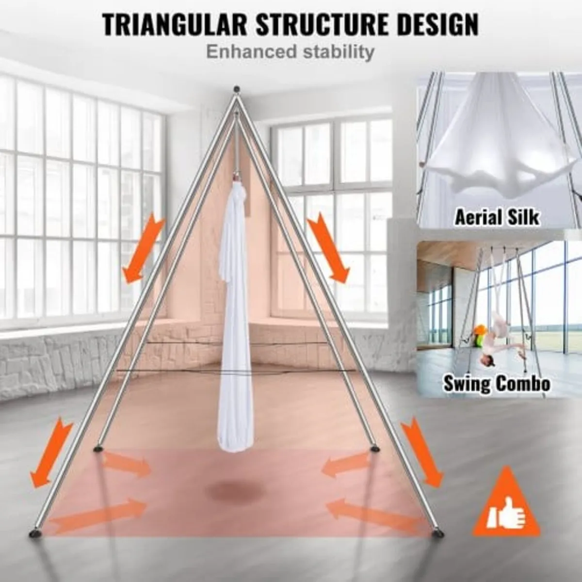 Aerial Yoga Frame & Yoga Hammock, 9.67 ft Height P - Image 4