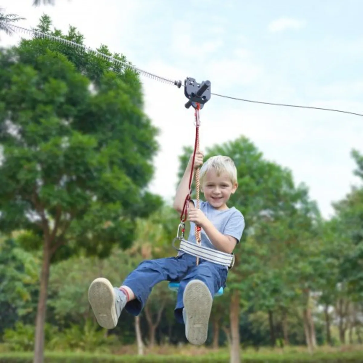 Zipline Kit for Kids and Adult, 48.77 m Zip Line K - Image 1