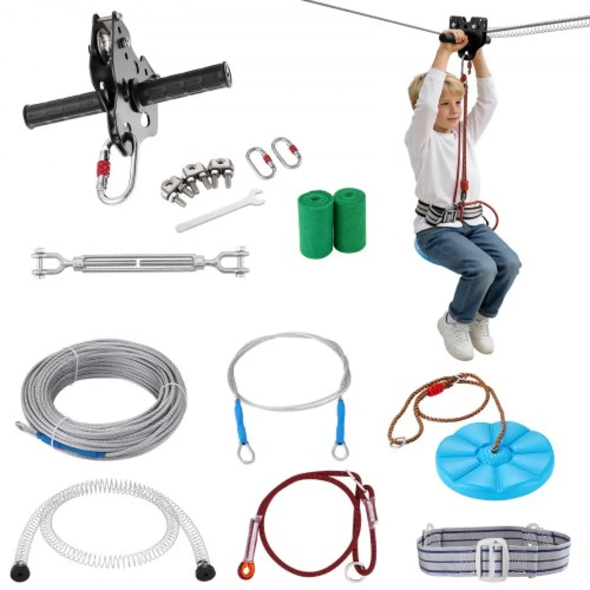 Zipline Kit for Kids and Adult, 48.77 m Zip Line K - Image 3