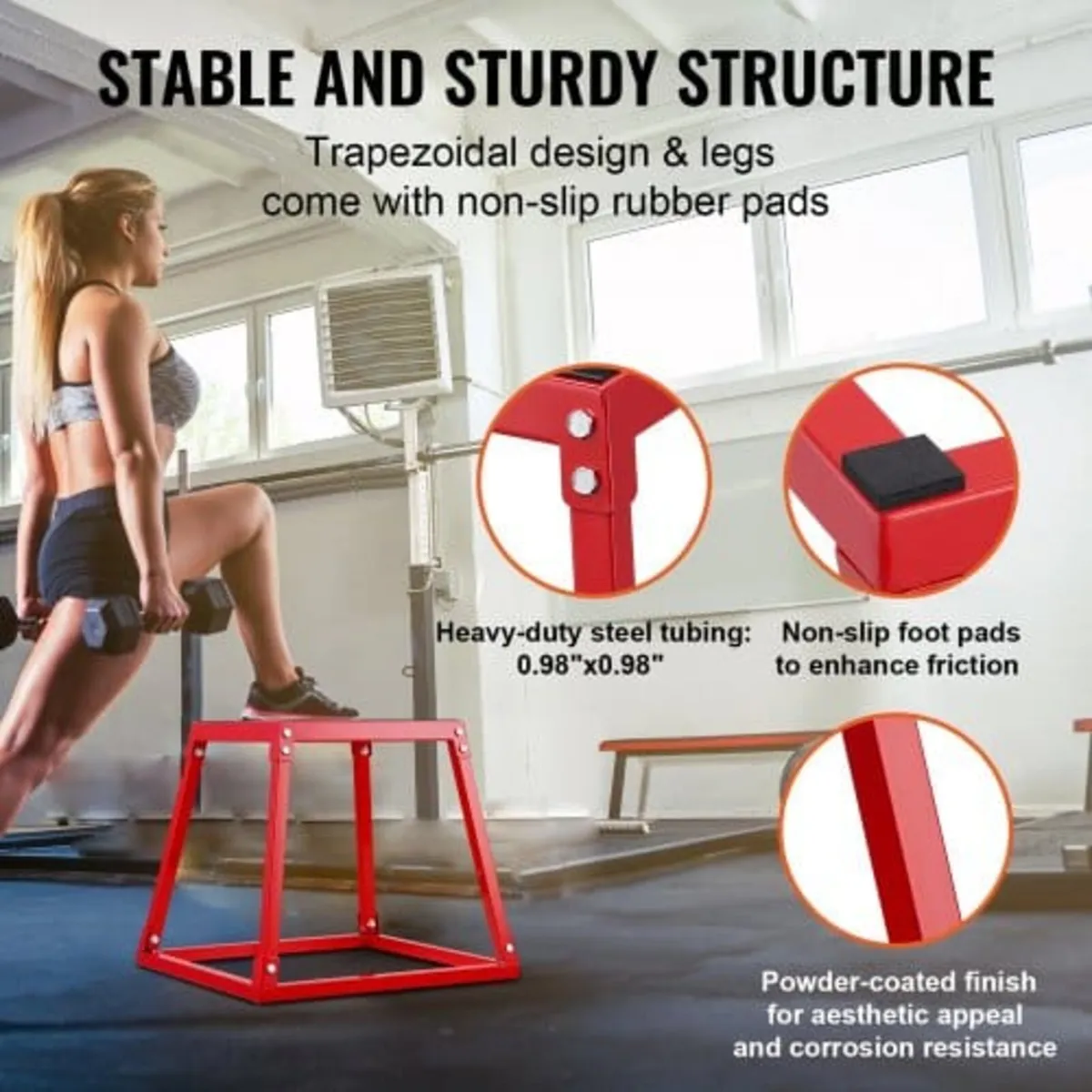 Plyometric Jump Boxes, 12/18/24 Inch Plyo Box, Pla - Image 2