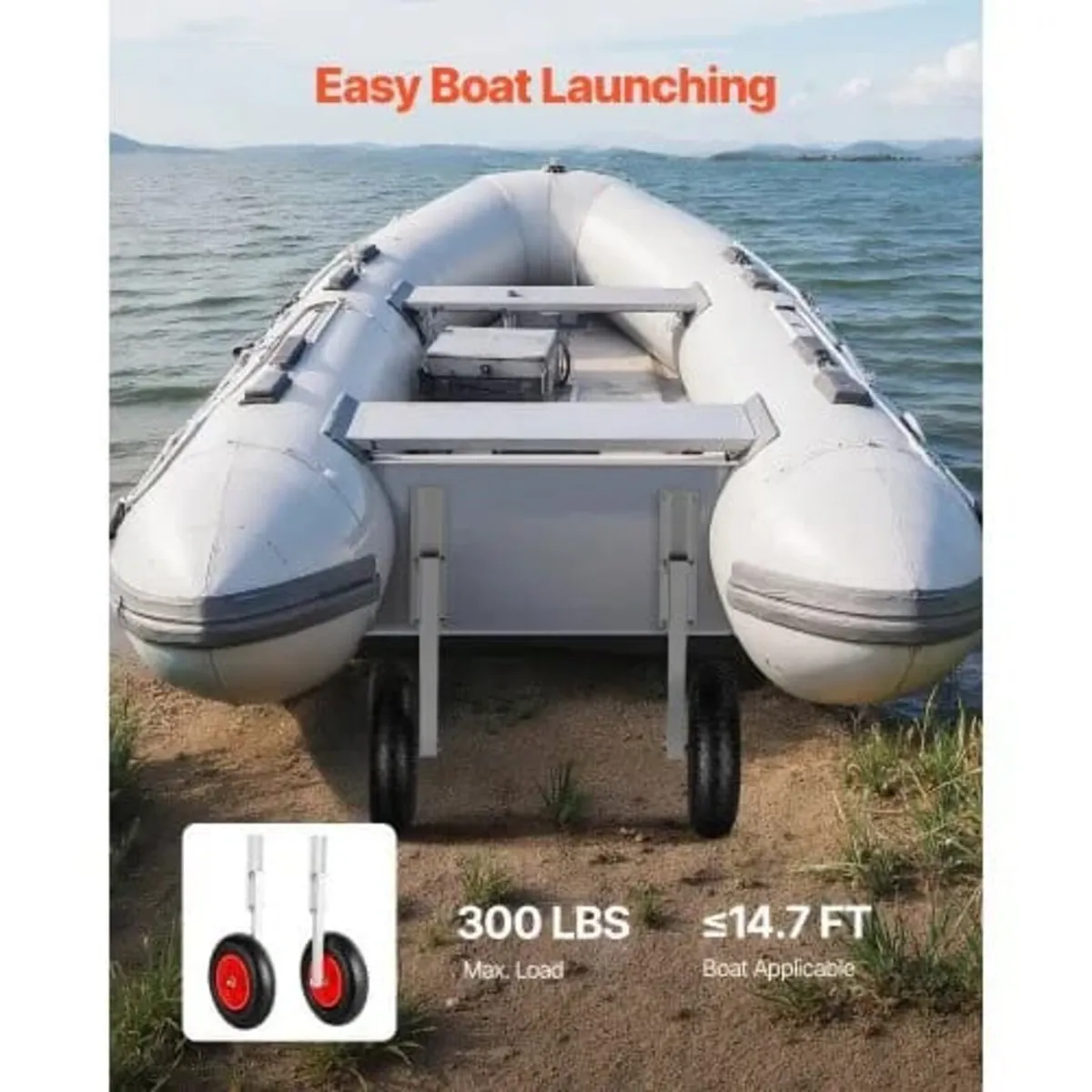 Boat Launching Wheels, 136.1 kg Load Capacity, 381 - Image 3