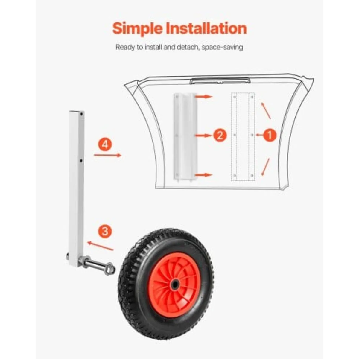 Boat Launching Wheels, 136.1 kg Load Capacity, 381 - Image 4