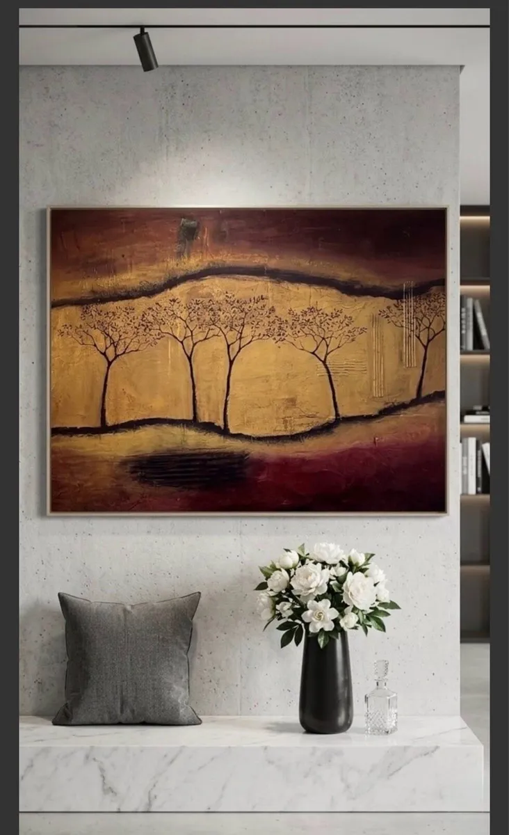 Hudge 3D Texture Abstract Landscape Art 125/90cm - Image 1
