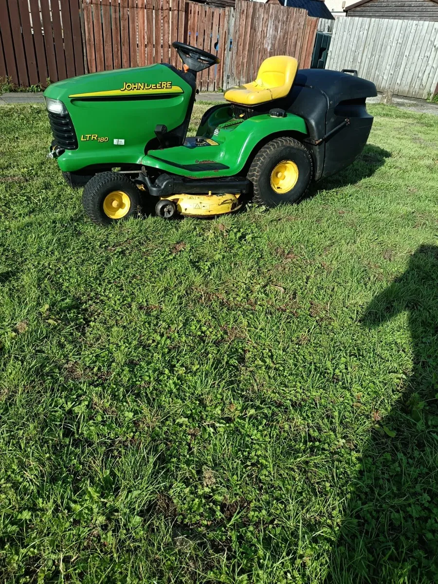 John derre petrol ride on lawnmower - Image 1