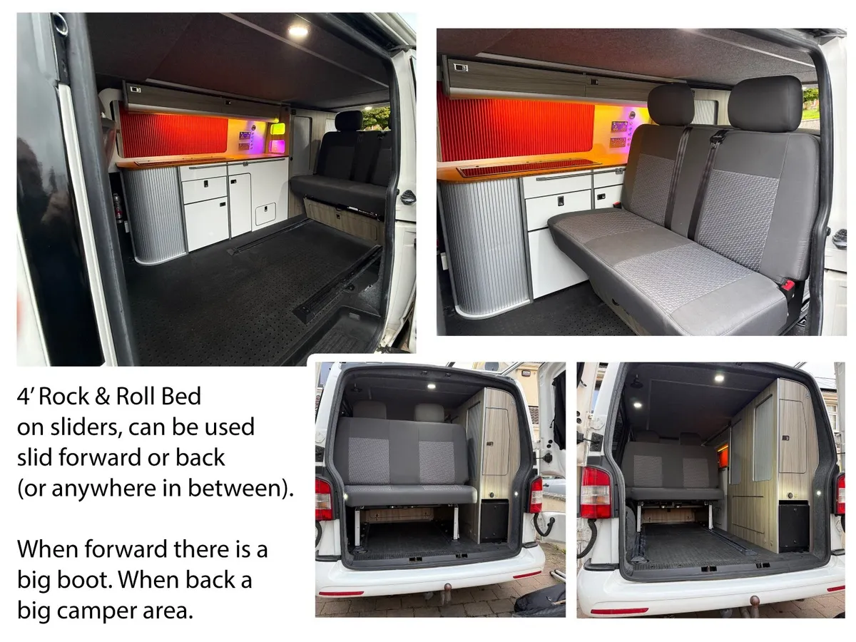 VW Transporter Camper Van,Under 2m Poptop RoofRack - Image 2