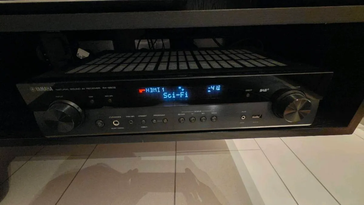 Yamaha RX-S602 Slimline 5.1 AV Receiver – 4K HDR, - Image 1