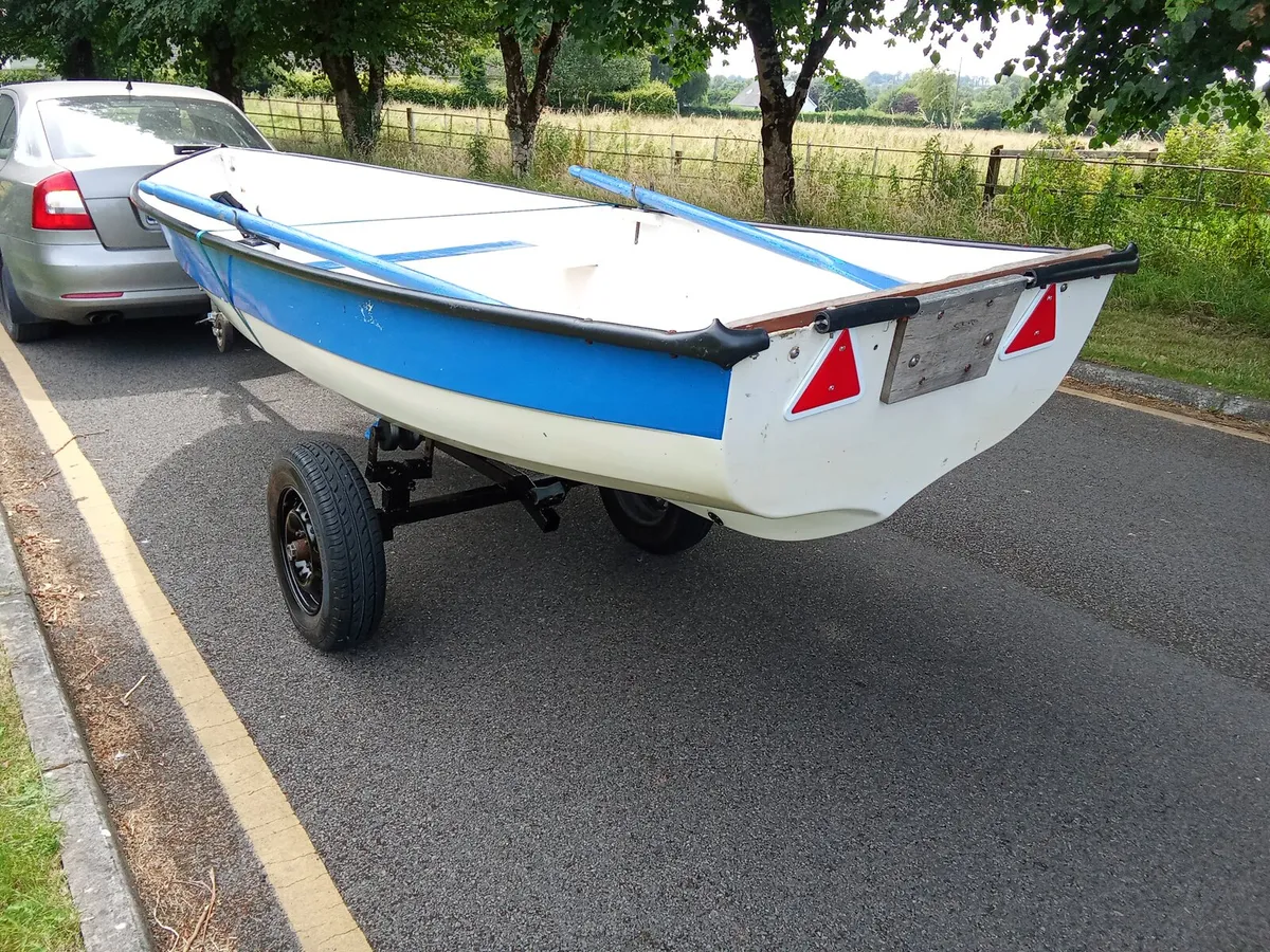 14 ft fiberglass boat+Trailer+motor - Image 4
